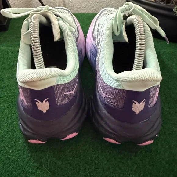 Hoka speedgoat 5 Women's Athletic Shoes in Mint and Purple - Picture 5 of 10